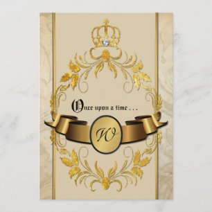 Einmal auf eine Zeit Monogram Fantasy Hochzeit Ein Einladung