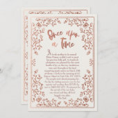 Einmal auf einem Zeitgeschichten-Buch Kinderdusche Einladung (Vorne/Hinten)