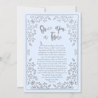 Einmal auf einem Zeitgeschichten-Buch Kinderdusche Einladung