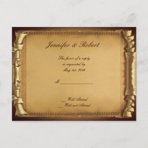 Einmal auf einer Hochzeit RSVP Postkarte