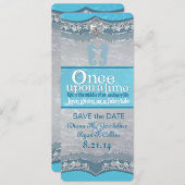 Einmal auf einer Hochzeit Save the Date am Strand (Vorne/Hinten)