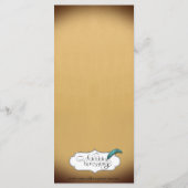 Einmal auf einer Hochzeitskarte Menükarte (Rückseite)