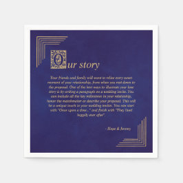 Einmal auf einer Lila Goldhochzeit der Märchen Serviette