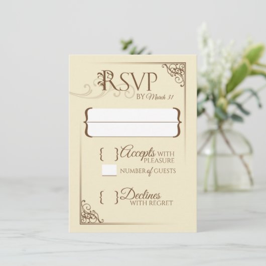 Einmal auf Hochzeit RSVP (Stehend Vorderseite)