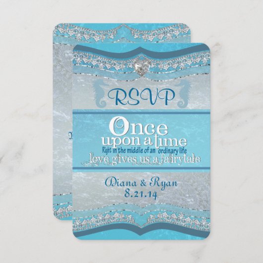 Einmal auf Hochzeitskarten RSVP Karte (Vorne/Hinten)