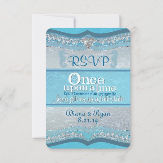 Einmal auf Hochzeitskarten RSVP Karte (Vorderseite)