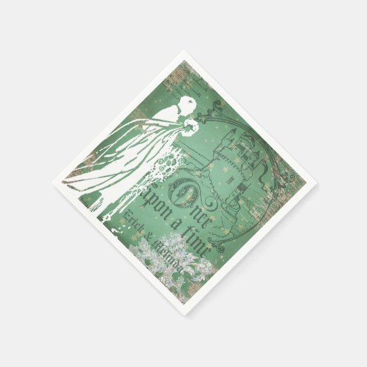 Einmal auf Hochzeitspapier Napkins Serviette (Ecke)