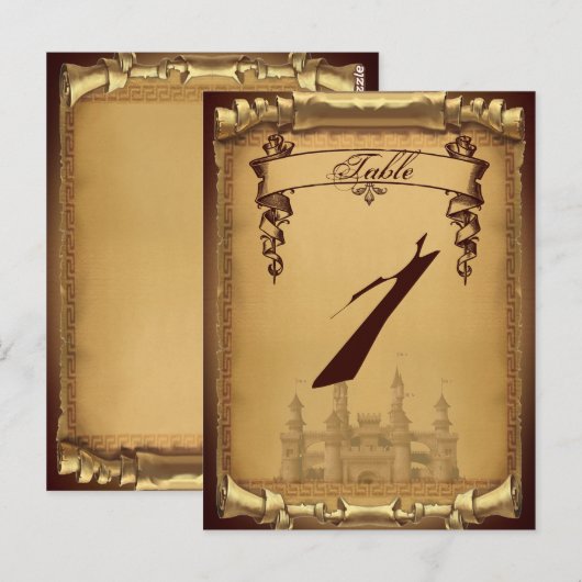 Einmal auf Hochzeitstag Tischnummer (Vorne/Hinten)