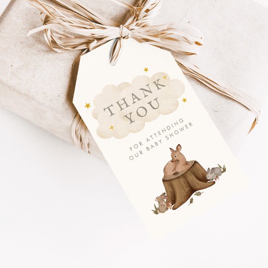 Einmal auf Woodland Storybook Gefallen Geschenkanhänger