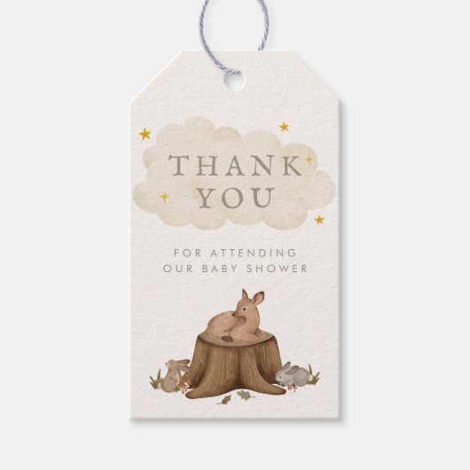 Einmal auf Woodland Storybook Gefallen Geschenkanhänger (Vorderseite)