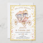 Einmal bei der Beförderung Prinzessin am 1. Geburt Einladung (Vorderseite)
