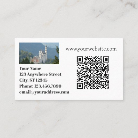 Einmal bei einer Boutique für Kleinkinder QR-Code Visitenkarte (Rückseite)