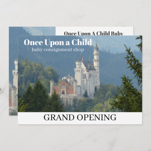 Einmal bei einer Kinderjunges Boutique Grand Openi Ankündigung (Vorne/Hinten)