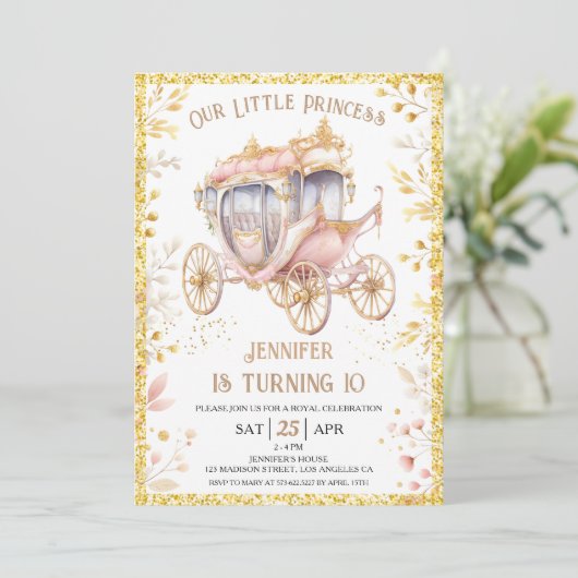 Einmal bei einer Zeittransportorin am 10. Geburtst Einladung (Stehend Vorderseite)