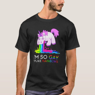 Einmal bin ich so schwul ich puke Regenbows T-Shirt