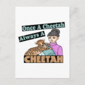 Einmal Cheetah Postkarte (Vorderseite)