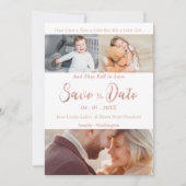 Einmal drei Fotos vor und nach Save The Date (Vorderseite)