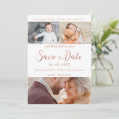 Einmal drei Fotos vor und nach Save The Date (Stehend Vorderseite)