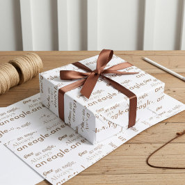 Einmal ein Adler, immer ein Adler. Braun und Weiß Geschenkpapier Set