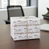 Einmal ein Adler, immer ein Adler. Braun und Weiß Geschenkpapier Set