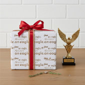 Einmal ein Adler, immer ein Adler. Braun und Weiß Geschenkpapier Set