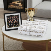 Einmal ein Adler, immer ein Adler. Braun und Weiß Geschenkpapier Set