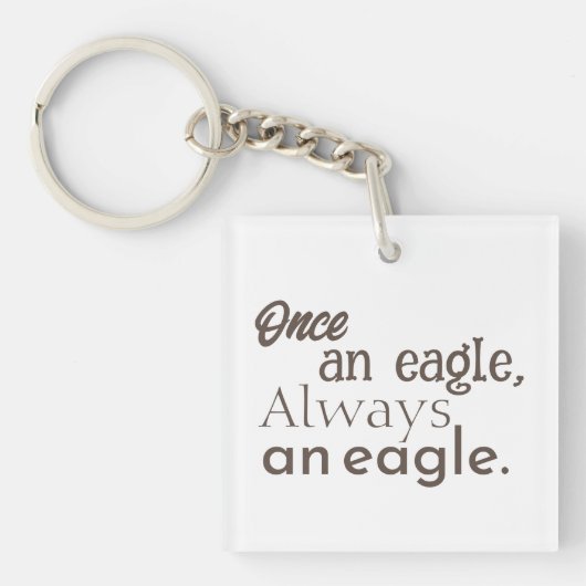 Einmal ein Adler, immer ein Adler. Dunkelbraun-Min Schlüsselanhänger (Vorderseite)