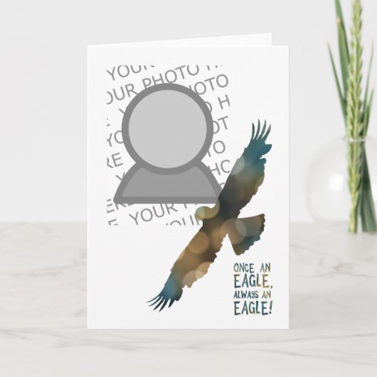einmal ein Adler immer ein Adler-Foto Karte (Vorderseite)