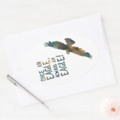 einmal ein Adler immer ein Adler Ovaler Aufkleber (Umschlag)