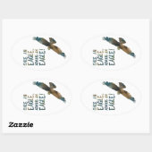 einmal ein Adler immer ein Adler Ovaler Aufkleber (Blatt)