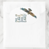 einmal ein Adler immer ein Adler Ovaler Aufkleber (Tasche)