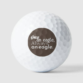 Einmal ein Adler, immer ein Adler. White Dark Brow Golfball