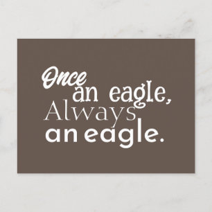 Einmal ein Adler, immer ein Adler. White Dark Brow Postkarte