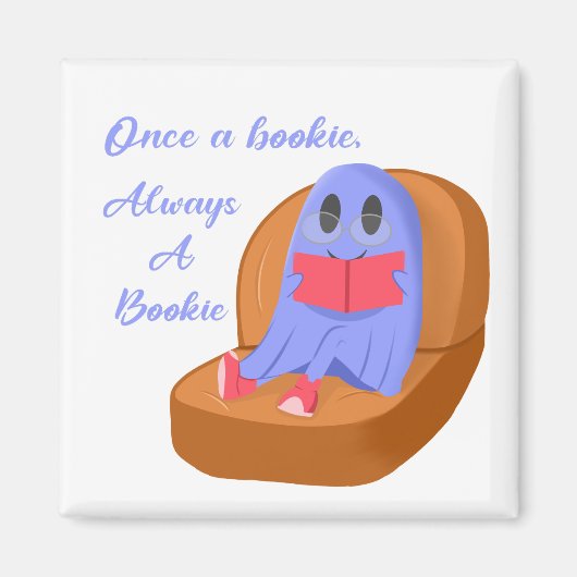 Einmal ein Bücherwurm, immer ein Bücherwurm Magnet (Vorne)