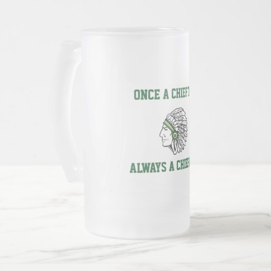 Einmal ein Häuptling, immer ein Häuptling - NRHS Mattglas Bierglas (Vorderseite Links)