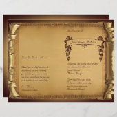 Einmal ein Hochzeitsprogramm (Vorne/Hinten)