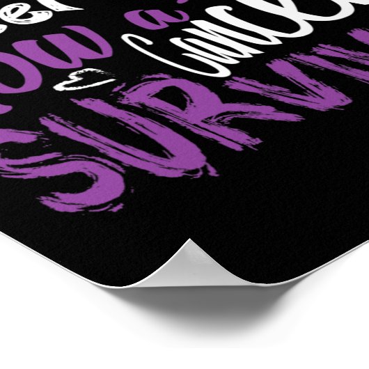 Einmal ein Krebspatient jetzt ein Krebsüberlebnis Poster (Ecke)