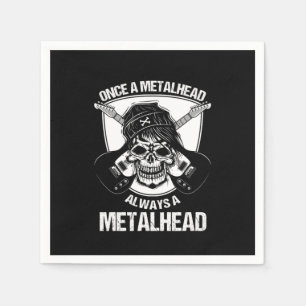 Einmal ein Metalhead immer ein Gitarrist aus Metal Serviette