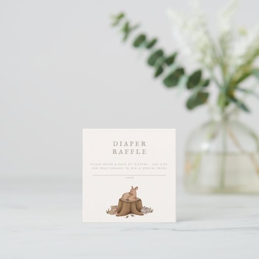 Einmal ein Wald-Windeln Begleitkarte (Stehend Vorderseite)