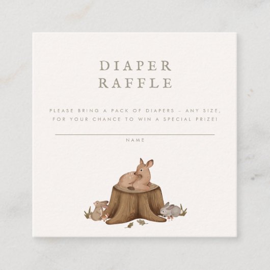 Einmal ein Wald-Windeln Begleitkarte (Vorderseite)