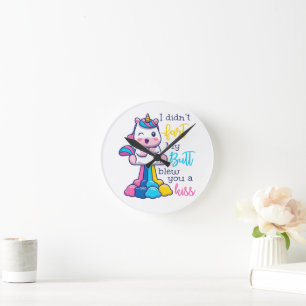 Einmal Furz ich nicht, dass mein Hintern dir einen Runde Wanduhr