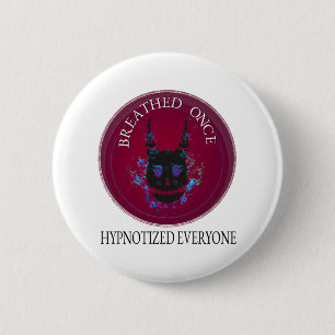 Einmal geatmet: Hypnotischer Dämonenschädel Button
