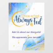 Einmal Gefüttert immer a Gefüttert Fensteraufkleber (Blatt)