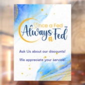 Einmal Gefüttert immer a Gefüttert Fensteraufkleber (Blatt 2)