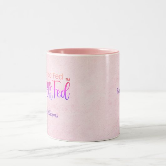 Einmal Gefüttert immer a Gefüttert Zweifarbige Tasse (Mittel)