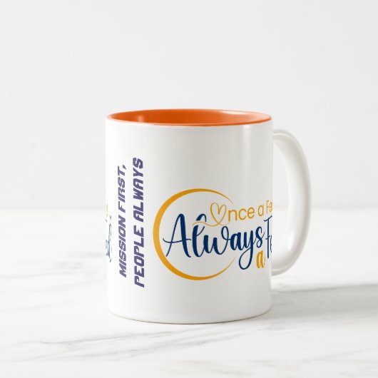 Einmal Gefüttert immer a Gefüttert Zweifarbige Tasse (VorderseiteRechts)