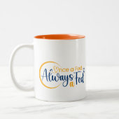 Einmal Gefüttert immer a Gefüttert Zweifarbige Tasse (Links)