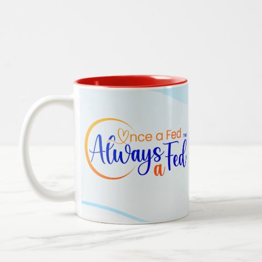 Einmal Gefüttert immer a Gefüttert Zweifarbige Tasse (Links)