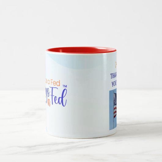 Einmal Gefüttert immer a Gefüttert Zweifarbige Tasse (Mittel)