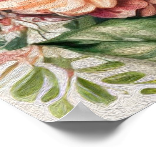 Einmal | Hochzeit eines Blumenbuchs Poster (Ecke)